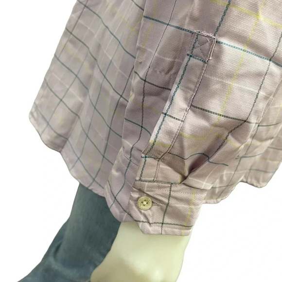 Eddie Bauer Travex Purple  Plaid Long Sleeve Size XL - Picture 7 of 10